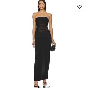 Amanda Uprichard Black Strapless Dress